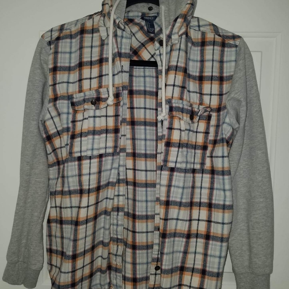 Orange/Blue Flannel Jacket